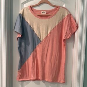 Bibi Women's Colorblock Top - Pink, Blue, Cream